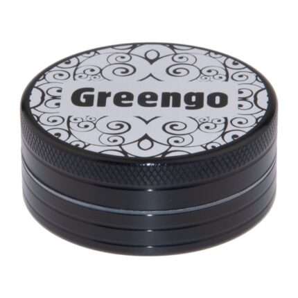 Greengo Aluminium Grinder 2 Parts 50 mm Black