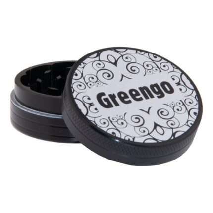 Greengo Aluminium Grinder 2 Parts 50 mm Black